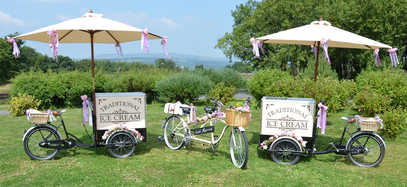 Wedding Ice Cream Bikes and Tandem