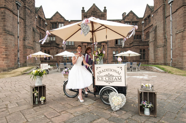 Wedding Ice Cream Tricycle at Thornton Manor
