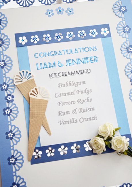 Personalised Menu Board - Blue