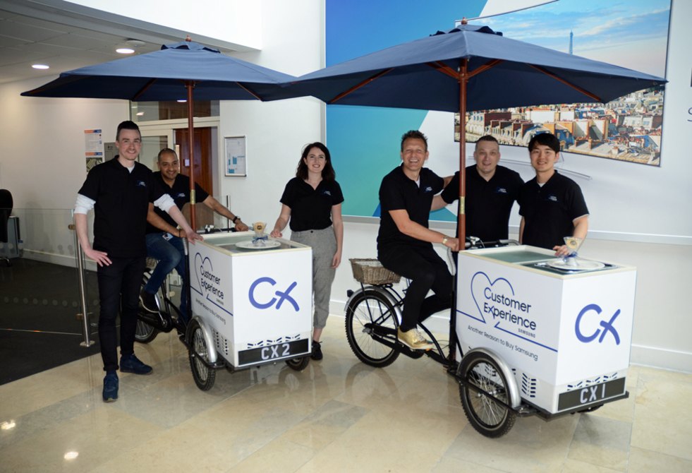 Samsung Re-brand of Customer Services - Ice Cream surprise for employees