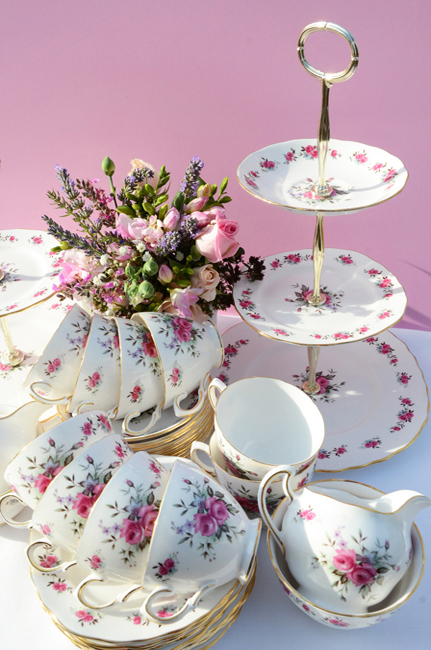 Vintage China Set Pink