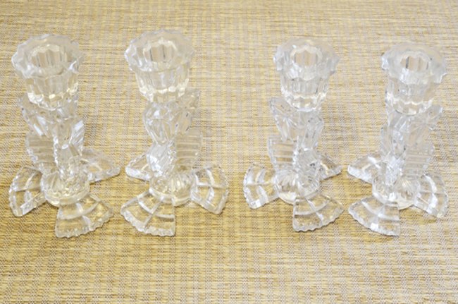 Vintage Glass Candlesticks