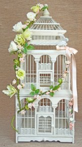 Wedding Bird Cage Peach