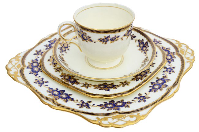 Blue Gold Vintage China